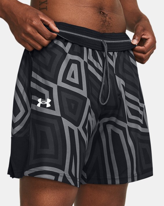 Men's UA Zone Printed Shorts in Black image number 3
